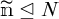 m with tilde is less than or equal to N.