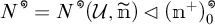 N to the theta power equals N to the theta power of script U comma n tilde is less than open angle bracket n plus close angle bracket sub zero to the theta power.