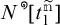 N to the degree symbol open bracket t sub one with tilde close bracket