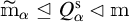 m sub alpha with tilde is less than or equal to Q sub alpha to the s power is less than m.
