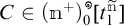 C is an element of open parenthesis n superscript plus close parenthesis sub zero to the power of m superscript circle bracket t sub one superscript m close bracket.