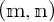 open parenthesis m comma n close parenthesis