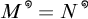 M super degree equals N super degree