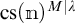 c s open parenthesis bold n close parenthesis to the M vertical bar lambda power.