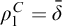 rho 1 Superscript upper C Baseline equals delta overbar