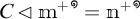 C open angle m to the plus six power equals n to the plus six power.