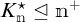 K sub n star is less than or equal to n plus.