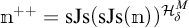 n plus plus equals s J s open parenthesis s J s open parenthesis n close parenthesis close parenthesis H sub delta super M.