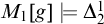 upper M 1 g models upper Delta 2 Superscript 1