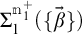 Summation of from i equals 1 to m plus of open parenthesis set of beta with right arrow close parenthesis