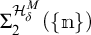 Summation from two to infinity of script H sub delta super M of open curly bracket bold n close curly bracket.