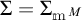 Summation equals summation sub m M.