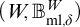 left parenthesis upper W comma upper B Subscript m l comma delta Superscript upper W Baseline right parenthesis