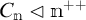 C sub n triangle left n to the plus plus power