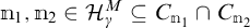 m one comma m two element of script H sub y super M is a subset of C sub m one intersection C sub m two