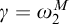 gamma equals omega 2 Superscript upper M