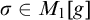 sigma element of upper M 1 g