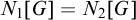upper N 1 upper G equals upper N 2 upper G