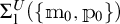 Summation of sub i equals one to upper U of open parenthesis set m zero comma p zero close parenthesis close parenthesis.
