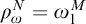 rho Subscript omega Superscript upper N Baseline equals omega 1 Superscript upper M
