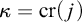 kappa equals c r left parenthesis j right parenthesis