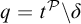 q equals t Superscript script upper P Baseline backslash delta