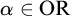 alpha element of upper O upper R