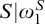 upper S vertical bar omega 1 Superscript upper S