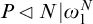 upper P white left pointing triangle upper N vertical bar omega 1 Superscript upper N