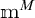 m to the M power
