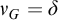 nu Subscript upper G Baseline equals delta