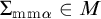 Summation of m m alpha is an element of M.