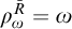 rho Subscript omega Superscript upper R overbar Baseline equals omega