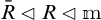 R bar is a normal subgroup of R, which is a normal subgroup of m.