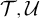 script upper T comma script upper U