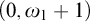 left parenthesis 0 comma omega 1 plus 1 right parenthesis