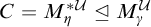 upper C equals upper M Subscript eta Superscript asterisk script upper U Baseline normal subgroup of or equal to upper M Subscript gamma Superscript script upper U
