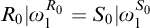 upper R 0 StartAbsoluteValue omega 1 Superscript upper R 0 Baseline equals upper S 0 EndAbsoluteValue omega 1 Superscript upper S 0