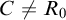 upper C not equals upper R 0