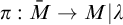 pi colon upper M overbar right arrow upper M vertical bar lamda
