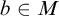 b element of upper M