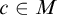 c element of upper M