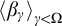 less than beta Subscript gamma Baseline greater than Subscript gamma less than upper Omega