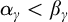 alpha Subscript gamma Baseline less than beta Subscript gamma