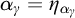 alpha Subscript gamma Baseline equals eta Subscript alpha Sub Subscript gamma