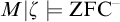 upper M vertical bar zeta models upper Z upper F upper C Superscript minus