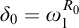delta 0 equals omega 1 Superscript upper R 0