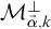 upper M Subscript ⃑ alpha comma k Superscript perpendicular