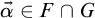 ⃑ alpha element of upper F intersection upper G