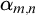 alpha Subscript m comma n